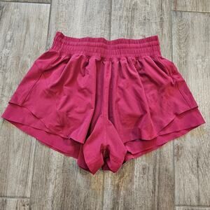 Lululemon Shake It Out Shorts Womens XS Pink Lightweight Run Athleisure